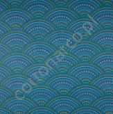 Bawełna  niebieska - morska w kolorowe wzory